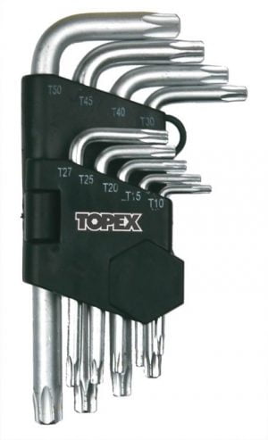 Komplety TOPEX T 35D960 KLUCZE TORX 9 SZTUK T10-T50MM 35d960