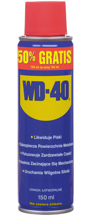 Preparaty Wielofunkcyjne WD-40 WD-40 150x PREPARAT WIELOFUNKCYJNY WD-40 100ML +50% GRATIS +50%
