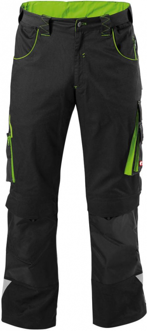 Odzież robocza FORTIS Spodnie H-band 24, czarne/zielone, rozmiar 30 czarne/zielone,