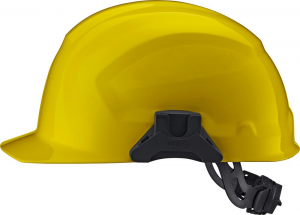 Ochrona głowy/twarzy Kask ochronny CrossElectric z blokadą skrętną, żółty blokadą