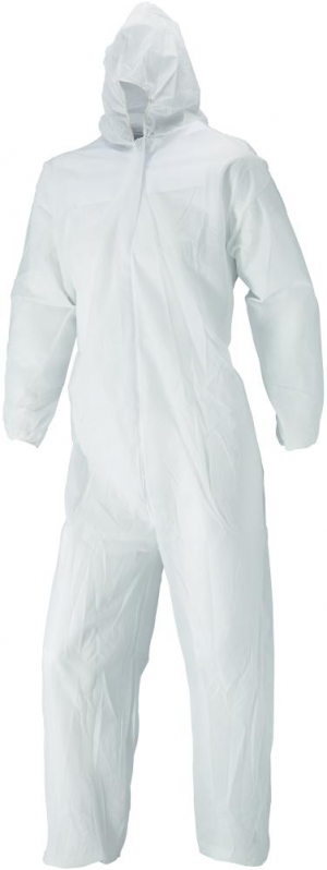 Odzież ochronna Kombinezon ochronny, PP, 50 g/m², rozmiar XL, biały biały
