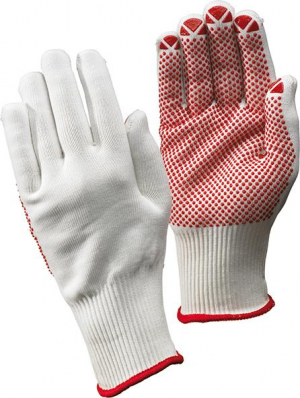 Ochrona rąk Rękawice dziane Packer, białe, rozmiar 10 FORTIS (12 par) białe