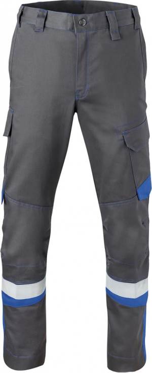 Odzież ochronna Spodnie z paskiem w talii, 80340 rozmiar 52, szare/niebieski węgiel 80340