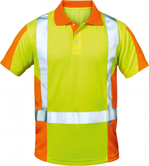 Odzież ochronna Warn koszulka polo Zwolle, rozmiar L, żółty/pomarańczowy koszulka