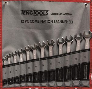 Klucze 12-elementowy zestaw kluczy płasko-oczkowych 8-19 mm Teng Tools 6512MM1